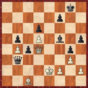 FEN: [6k1/5p2/3p4/1p1P1b1p/1PpQ2p1/1q4P1/4KP1P/2B5 b - - 0 0]